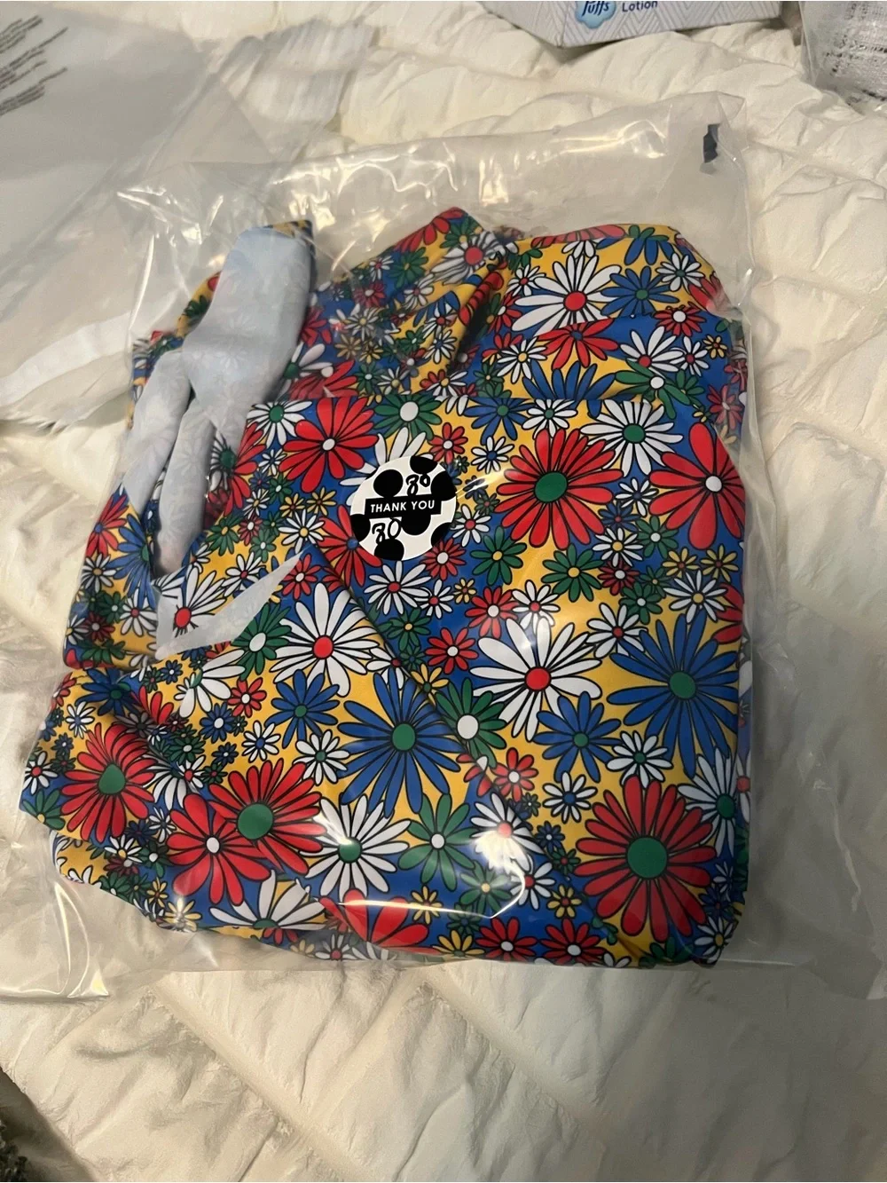 Retro Floral High Waist Bikini Bottoms | Colorful Daisy Print | Women’s